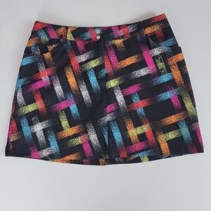 Slazenger Multi Color Golf/Pickleball Active Skirt/Skort Sz 8